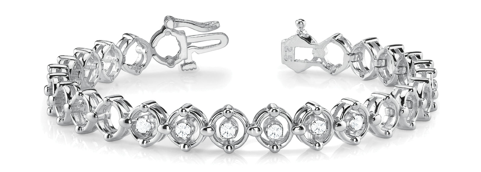 Multi-Diamond Round Tennis Bracelet