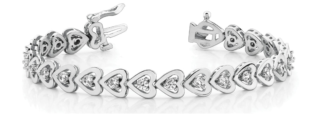 Platinum 1ctw Round Diamond Fashion Bracelet