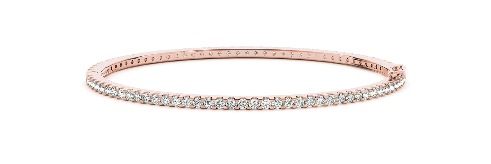 Rose Gold 7/8 ct Diamond Fashion Bangle Bracelet