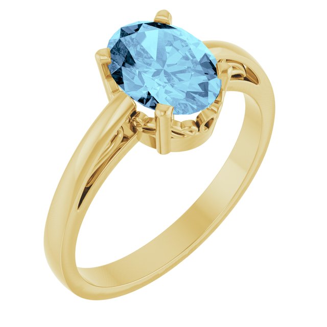 Scroll SettingÂ® Solitaire Ring