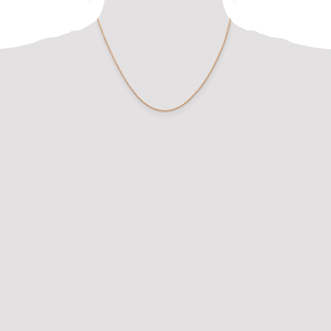 14k Rose Gold .7 mm Carded Cable Rope Chain