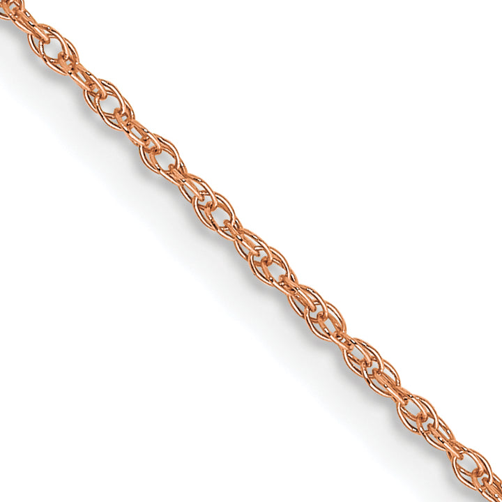 14k Rose Gold .7 mm Carded Cable Rope Chain