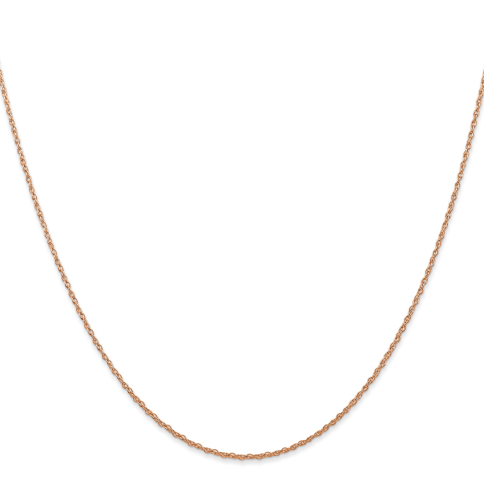 14k Rose Gold .7 mm Carded Cable Rope Chain