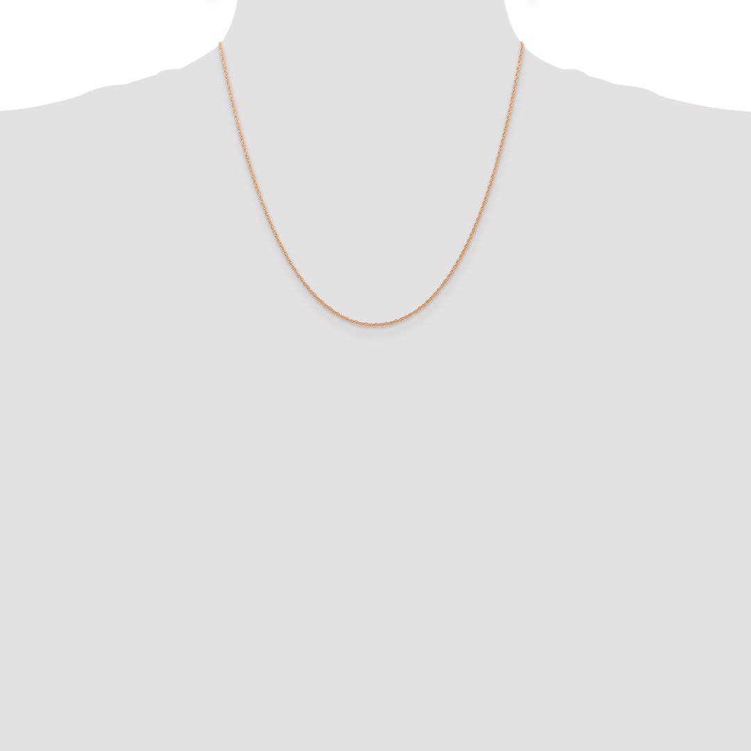 14k Rose Gold .7 mm Carded Cable Rope Chain