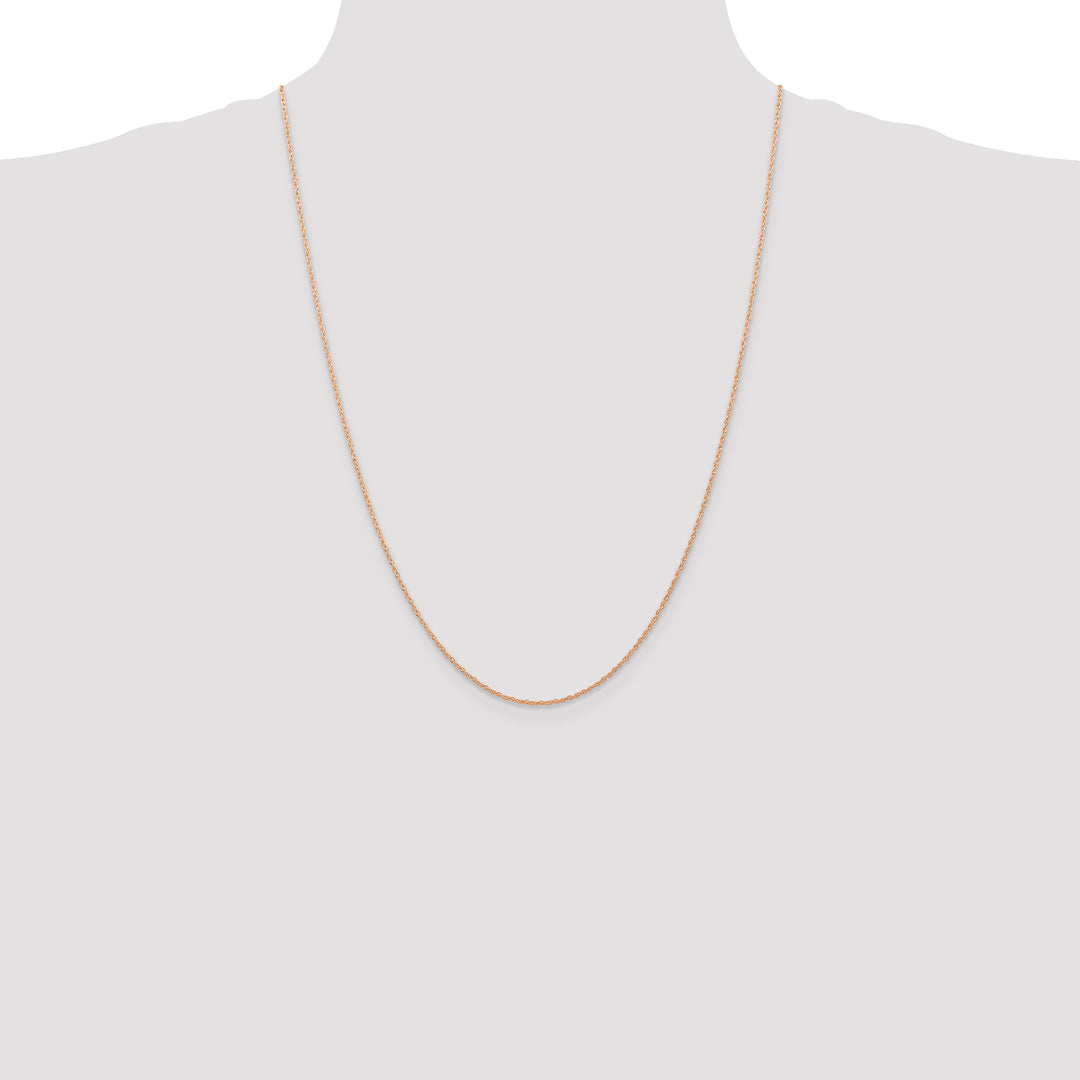 14k Rose Gold .7 mm Carded Cable Rope Chain