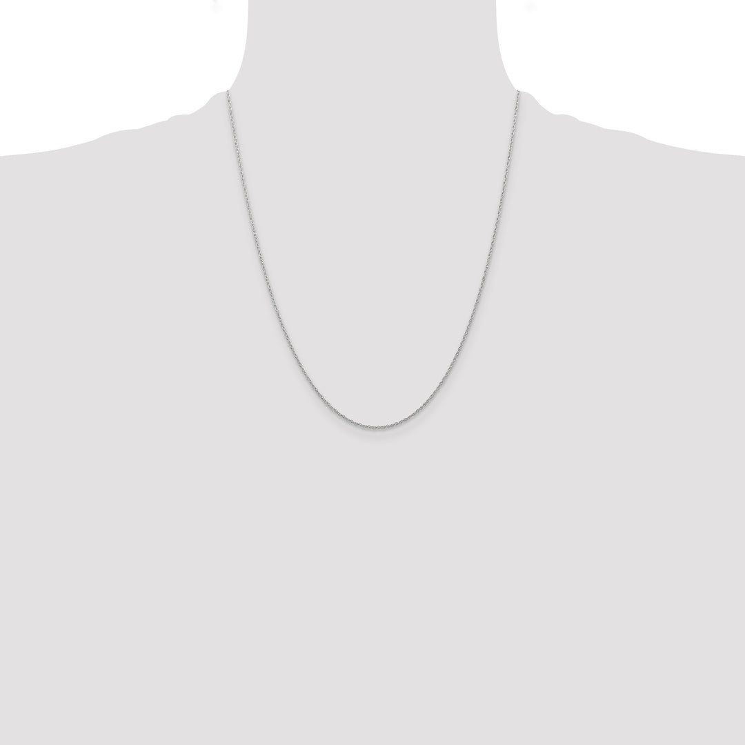 14k White Gold .7 mm Carded Cable Rope Chain