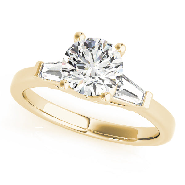 18K Yellow Gold Diamond Engagement Ring 1 ctw