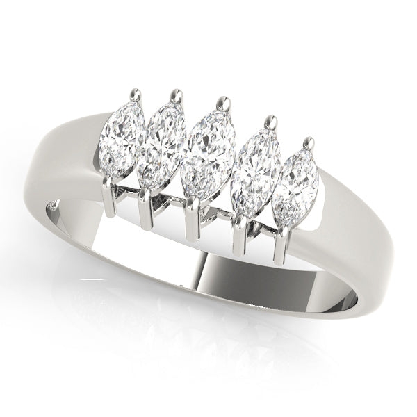 Marquise Diamond Multi-Stone Wedding Ring