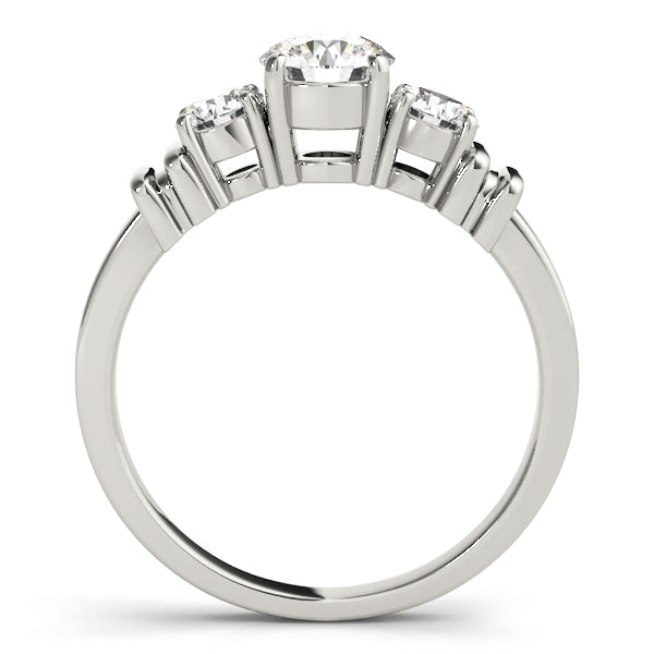 18K White Gold 1 CT Round Diamond Engagement Ring