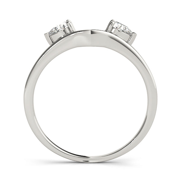 Pear Diamond 14K White Gold Wedding Band