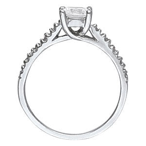 14K White Gold Diamond Wedding Ring