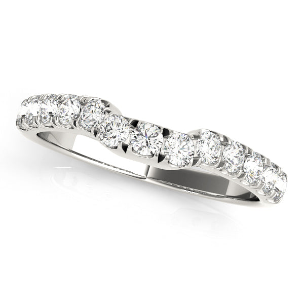 18K White Gold 1/3 ct Diamond Wedding Band