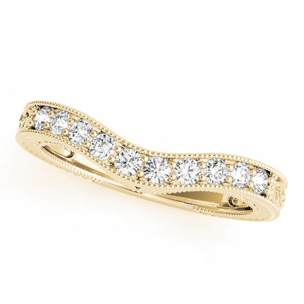 18K Yellow Gold 0.25 CT Diamond Wedding Band