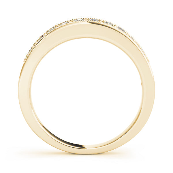 14K Yellow Gold 0.10ctw Diamond Wedding Band