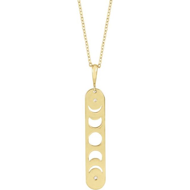 Moon Phase Bar Necklace or Pendant