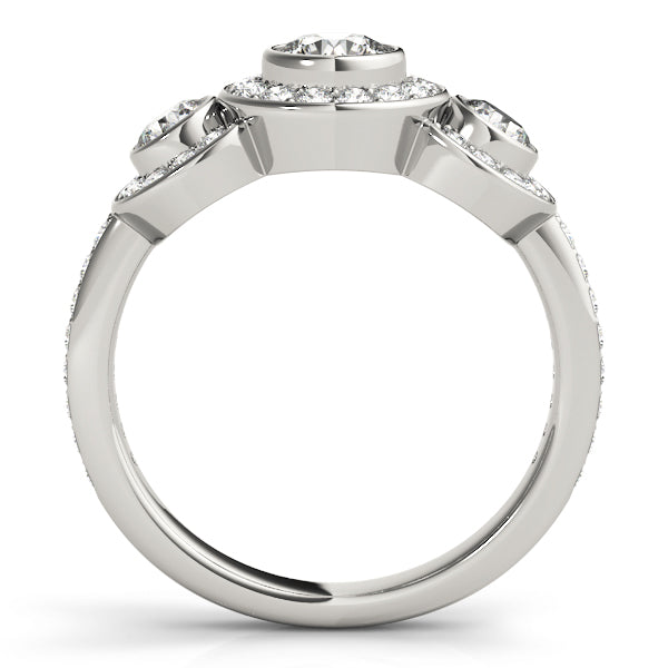 0.75 CT Round Diamond Three Stone Engagement Ring