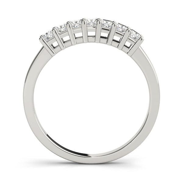18K White Gold Square Diamond Wedding Ring