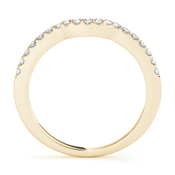 18K Yellow Gold 0.18 CT Diamond Wedding Band