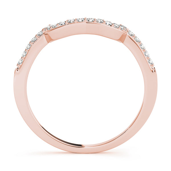 14K Rose Gold Diamond Wedding Band