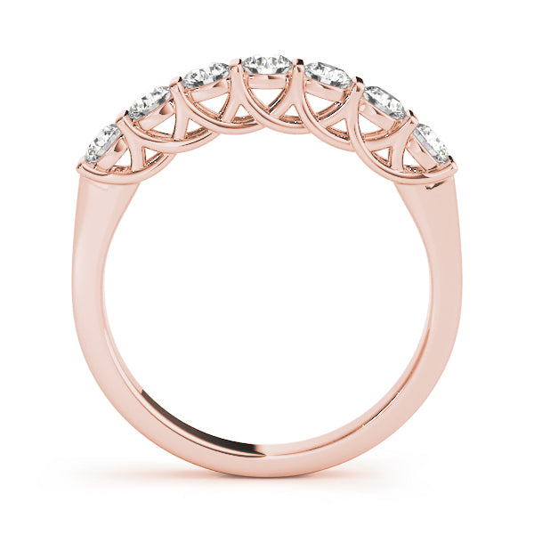 18K Rose Gold Round Diamond Wedding Ring