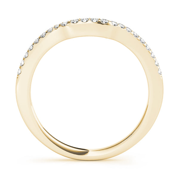 14K Yellow Gold 0.19ctw Diamond Wedding Band