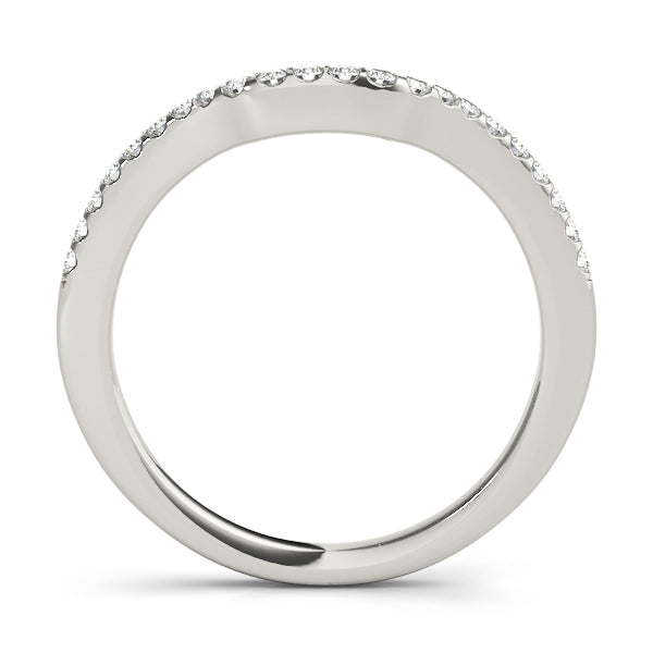 14K White Gold Round Diamond Wedding Ring