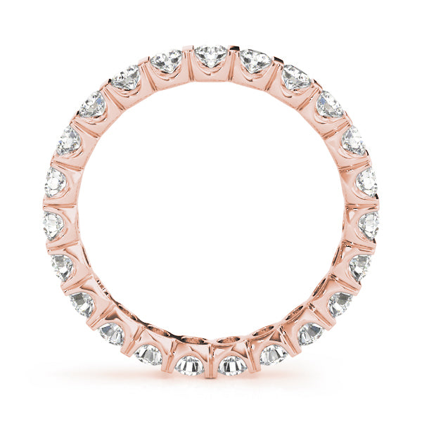 14K Rose Gold 1ctw Round Diamond Wedding Band