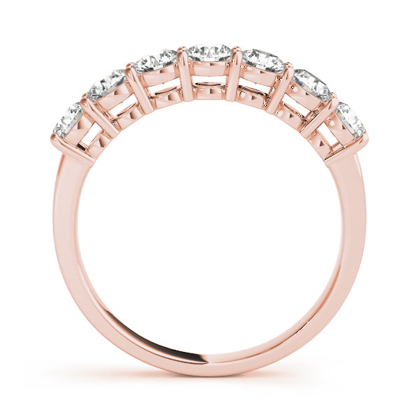14K Rose Gold Round Diamond Wedding Ring
