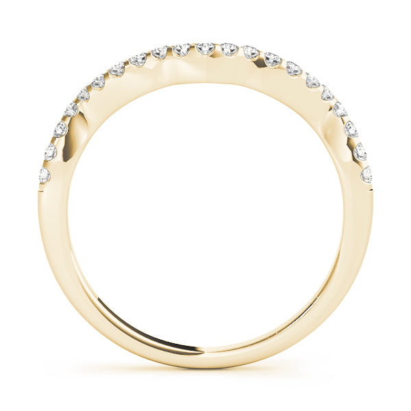14K Yellow Gold 0.21 CT Diamond Wedding Band