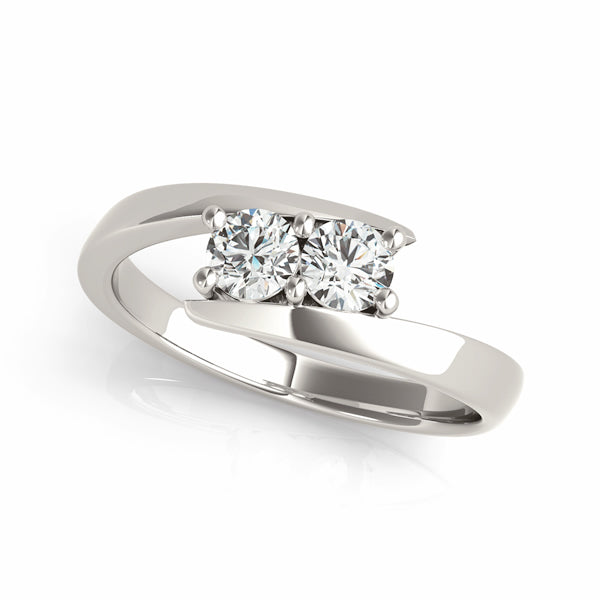 1 Carat Round Diamond Two-Stone Ring