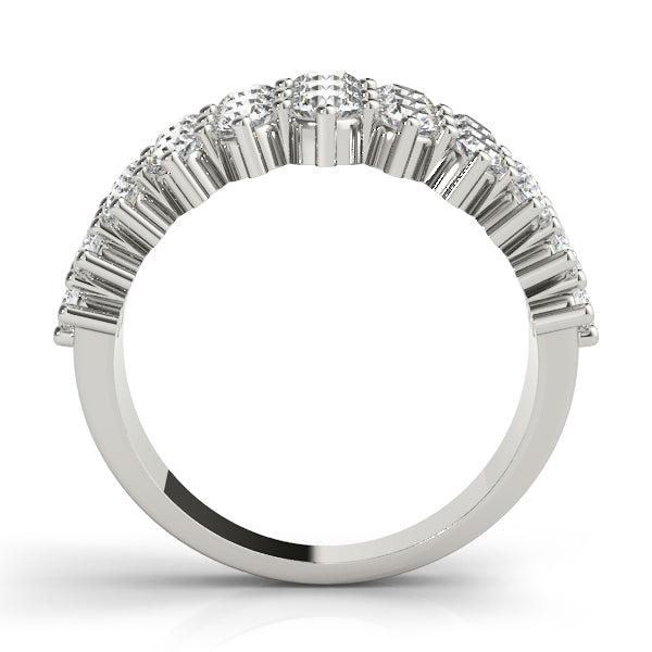 14K White Gold Round Diamond Fashion Ring