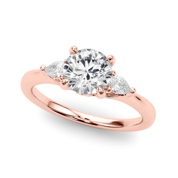 14K Rose Gold Diamond Engagement Ring