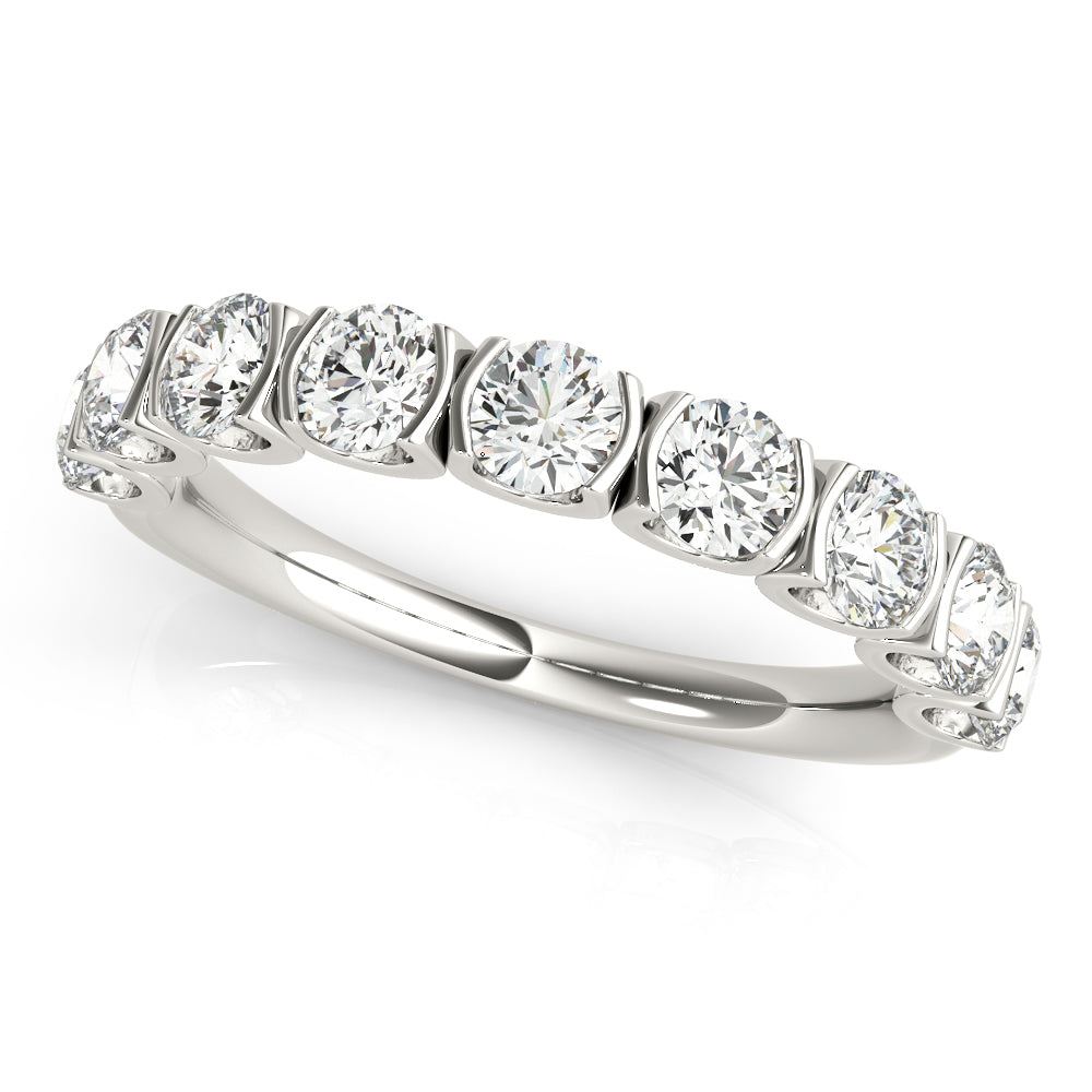 9-Diamond Round Wedding Ring