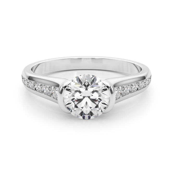 Platinum 7/8 ct Round Diamond Engagement Ring