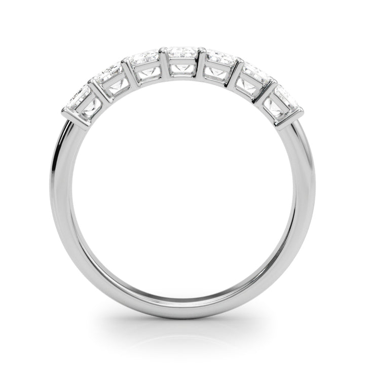 18K White Gold Multi-Diamond Emerald Cut Ring