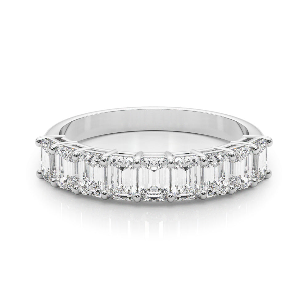 Multi-Diamond Emerald Cut Engagement Ring