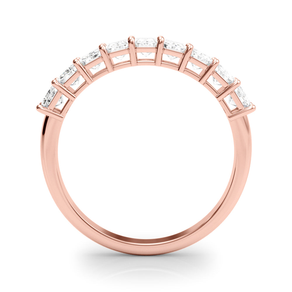 Rose Gold 1.8 CT Emerald Diamond Engagement Ring