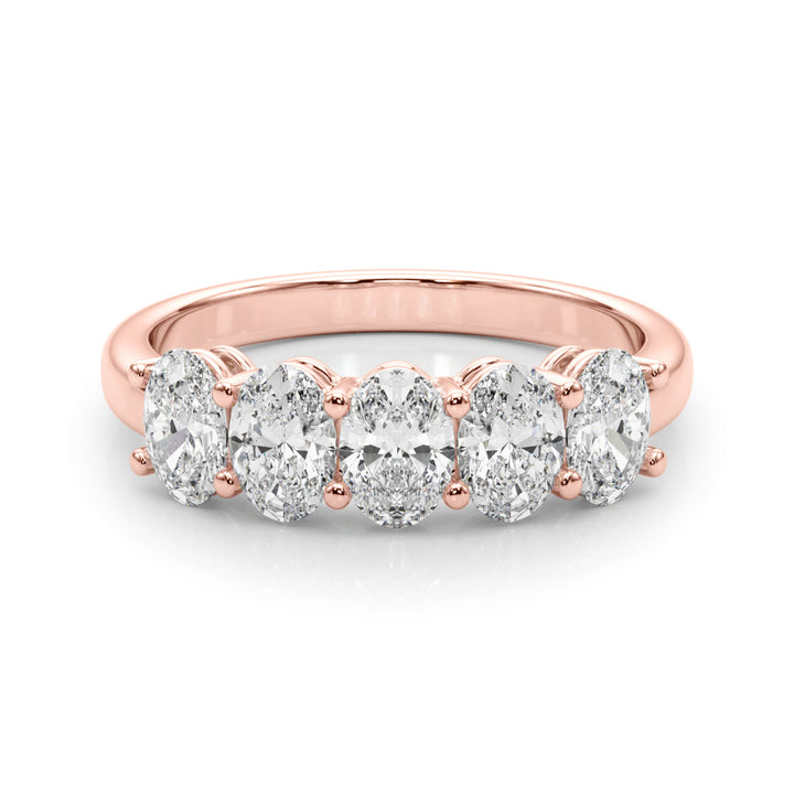 14K Rose Gold Oval Diamond Engagement Ring