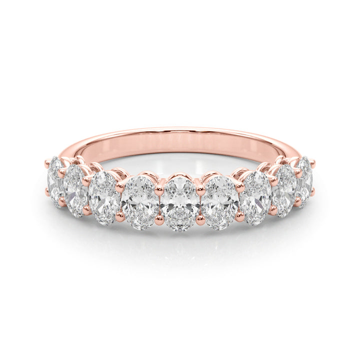 14K Rose Gold Oval Diamond Engagement Ring