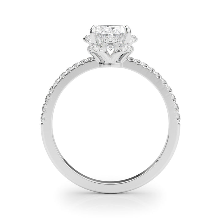 18K White Gold 1/4 CT Diamond Engagement Ring