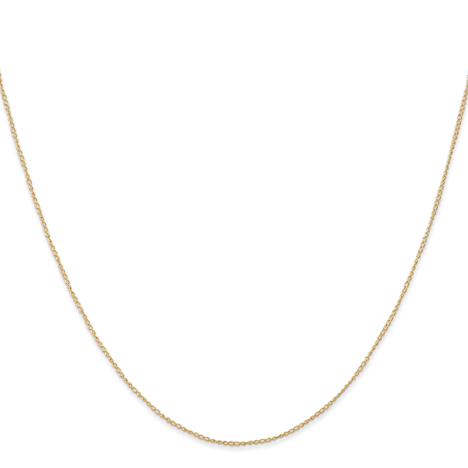14k .5 mm Carded Curb Chain