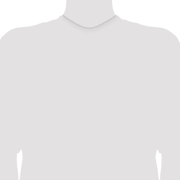 14k White Gold .95 mm Carded Cable Rope Chain