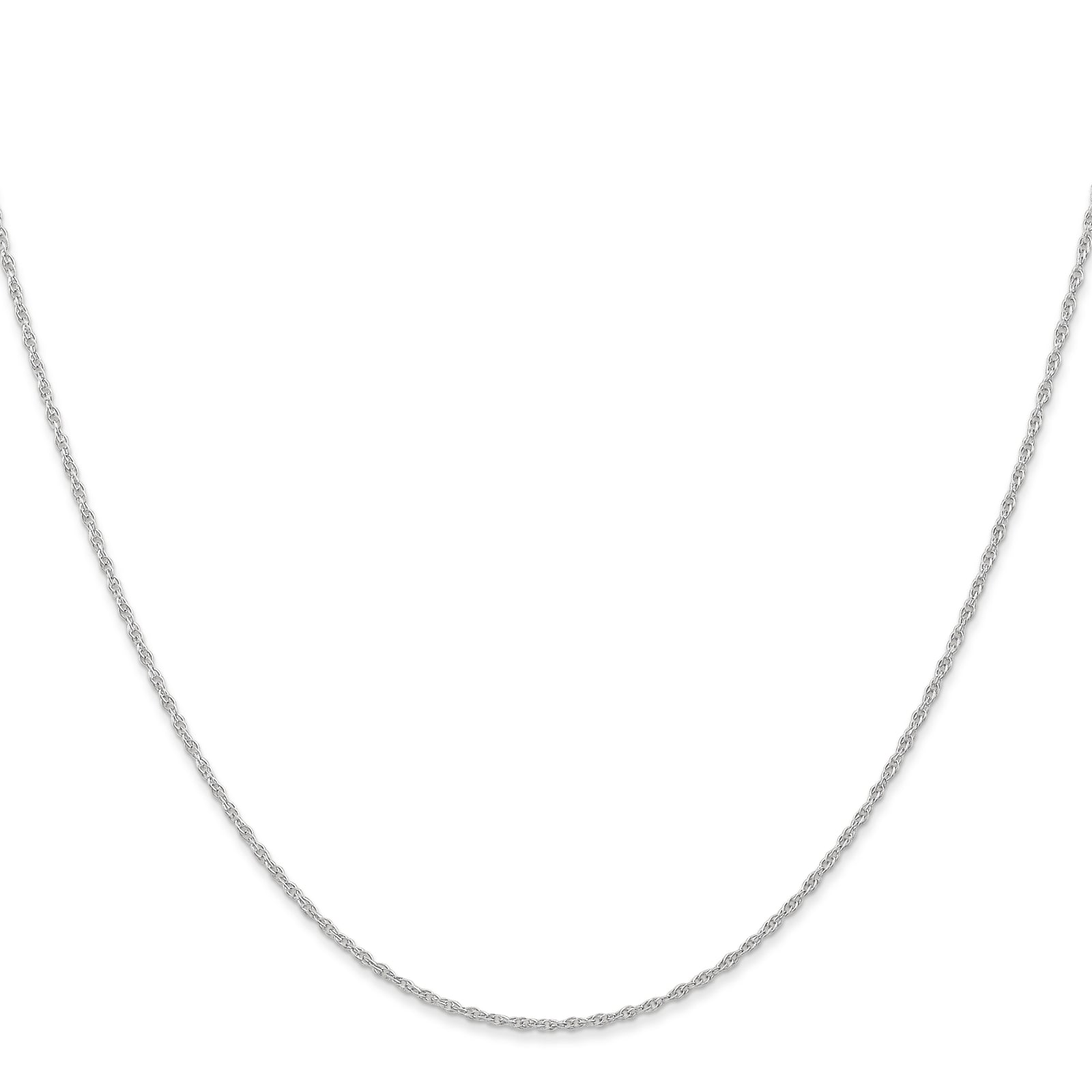 14k White Gold .95 mm Carded Cable Rope Chain