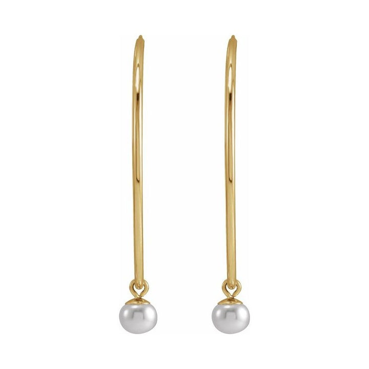 Pearl Endless Hoop Earrings