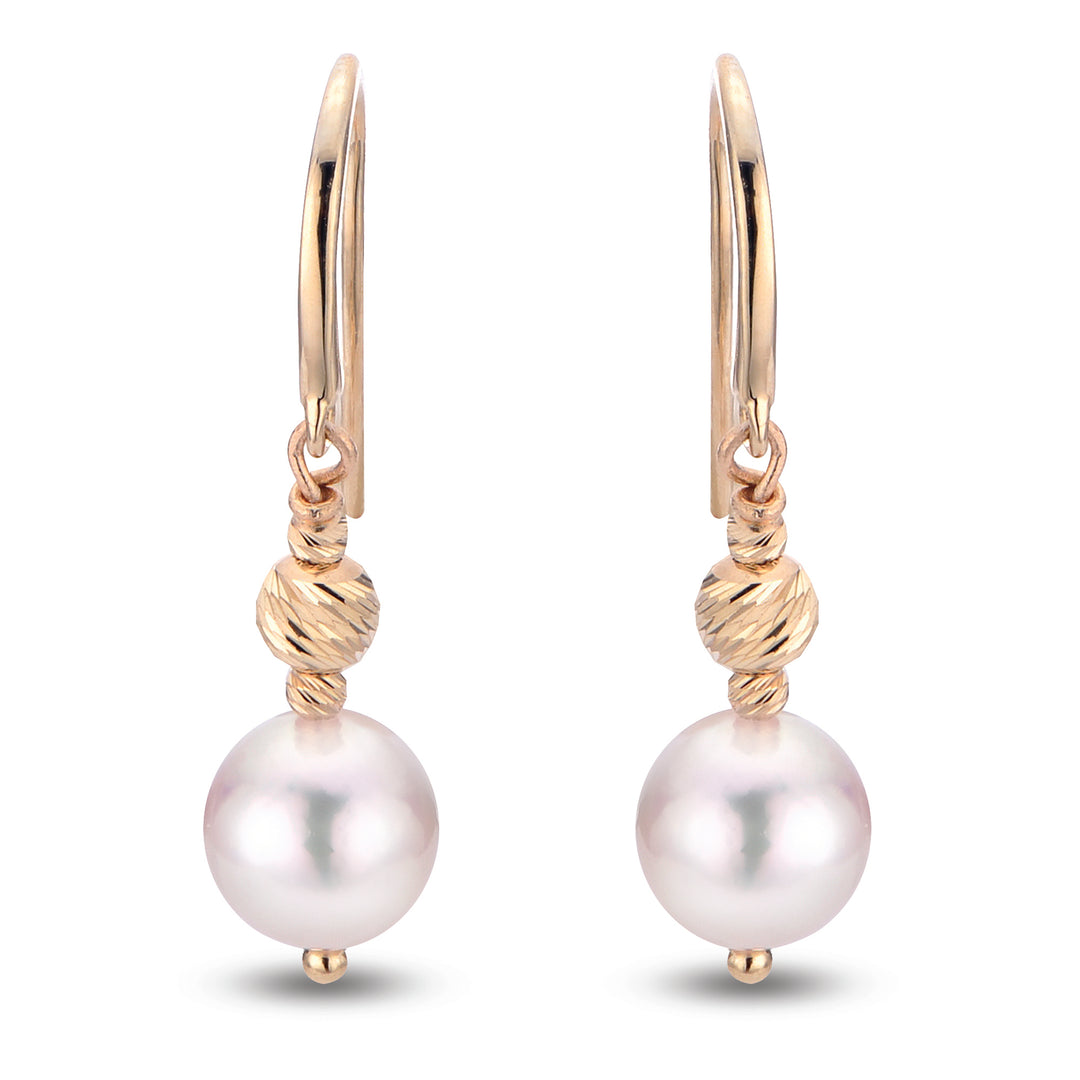 14KT Yellow Gold Akoya Pearl Earring