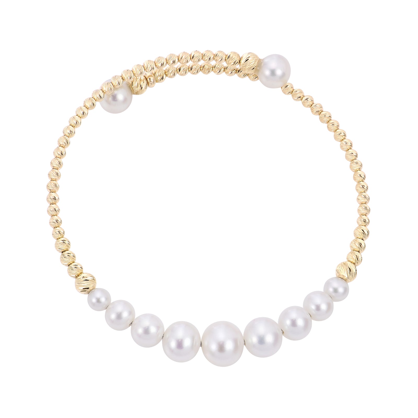 14KT Yellow Gold Freshwater Pearl Bracelet