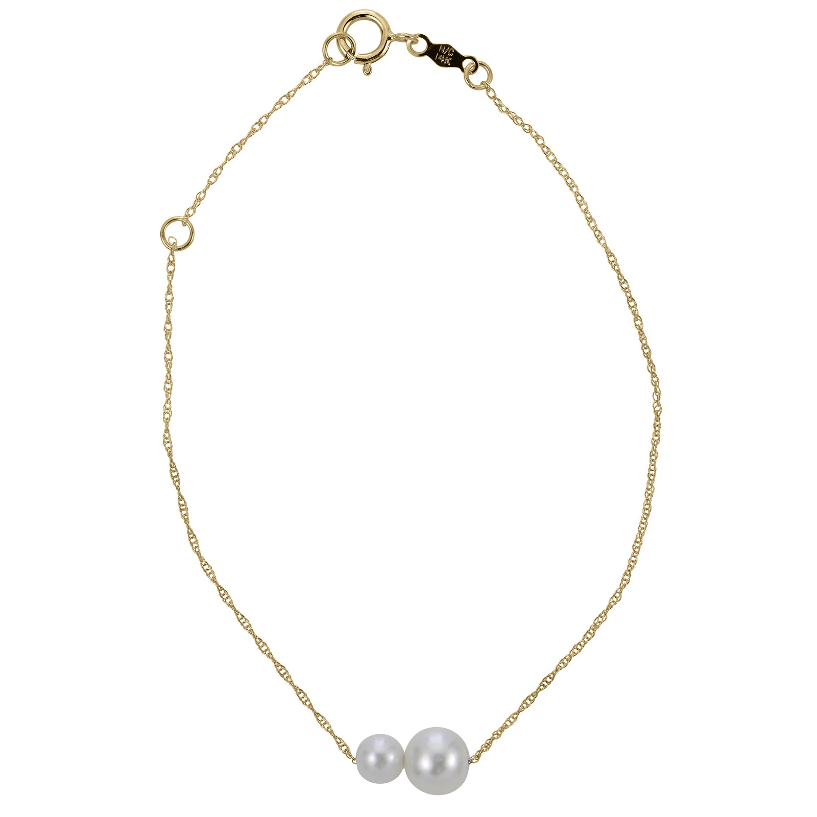 14KT Yellow Gold Freshwater Pearl Bracelet