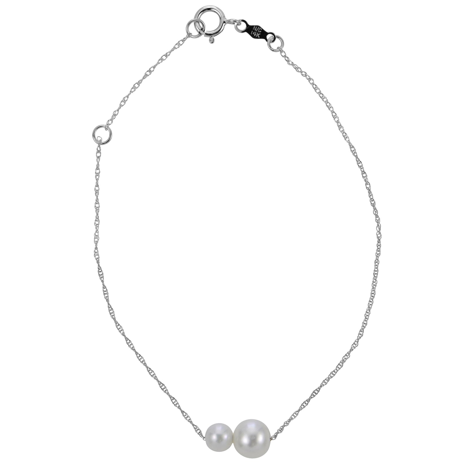 14KT White Gold Freshwater Pearl Bracelet