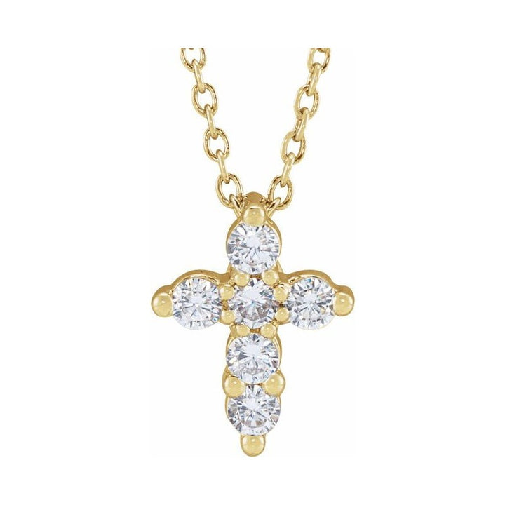 Lab-Grown Diamond Cross Necklace