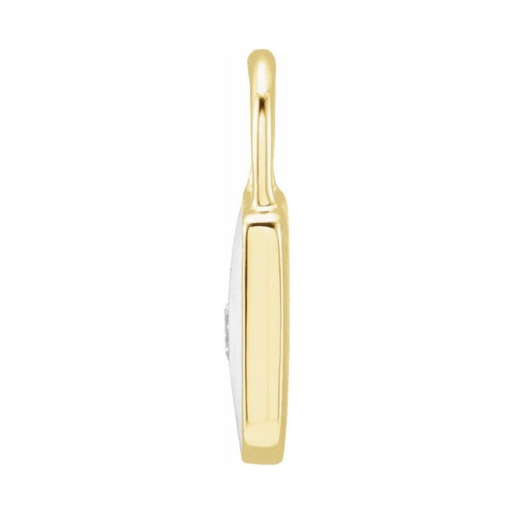 Accented Enamel Lock Charm/Pendant